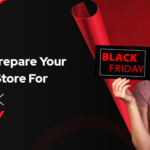 Excited woman holding Black Friday sign with text How to Prepare Your Shopify Store for Black Friday