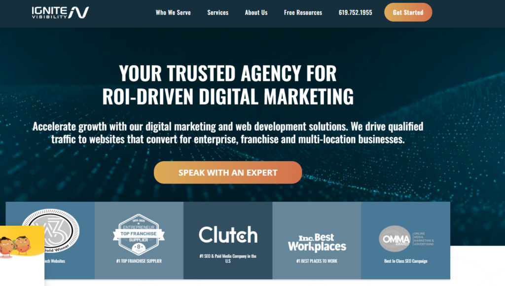 Ignite Visibility home page