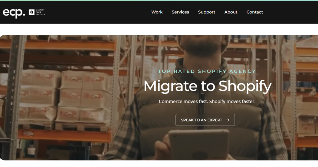 Ecommerce Pro home page