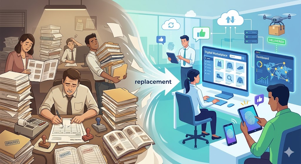 Explaination of in B2B Ecommerce development the Digital Procurement Is Replacing Manual Processes